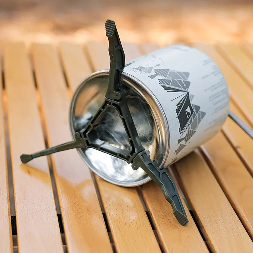 Gas Canister Stand Foldable Outdoor Gas Tank Bracket Camping Stove Bottle Stand Universal Tripod Folding Canister Stand