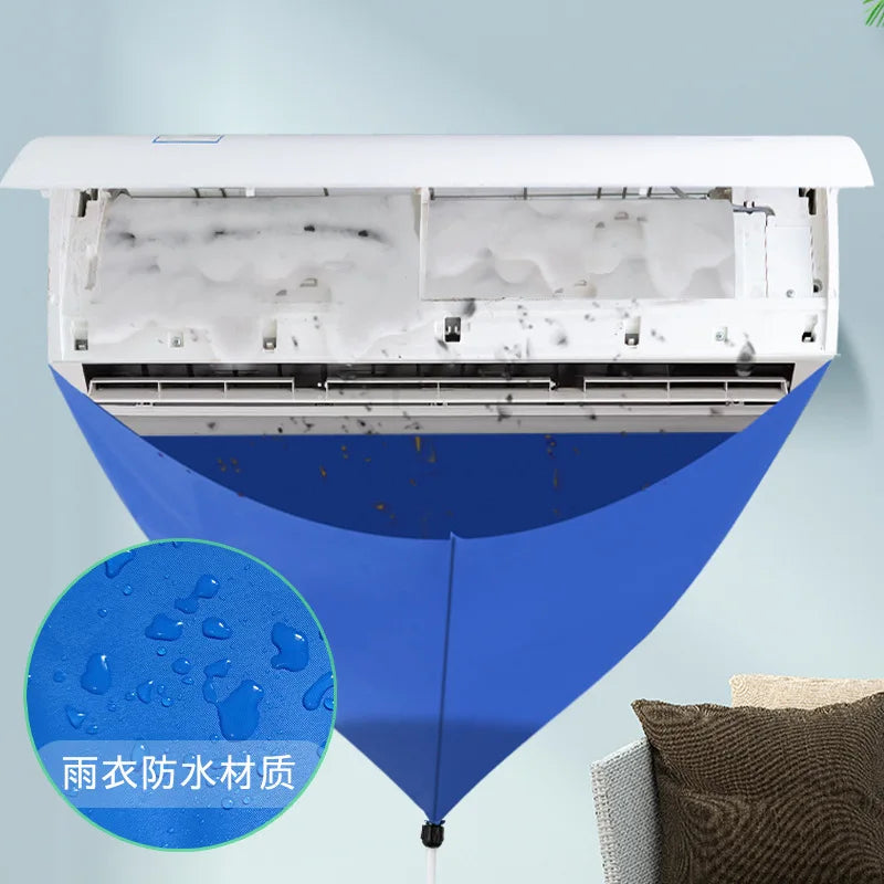Air Coditioning Cleaning Cover Bag with Water Pipe Home Split Hanging Air Conditioner Tools