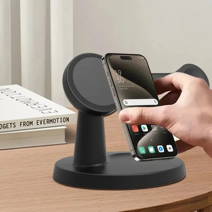 Wireless 3 In 1 Magnetic Charger Stand
