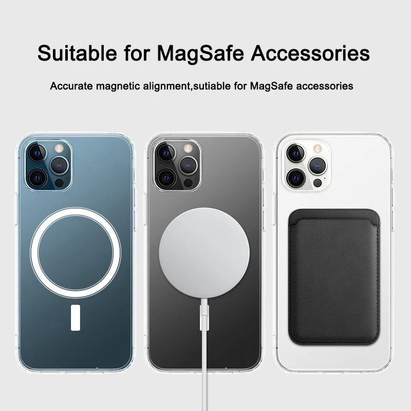 Original Magnetic Case for iPhone 15 14 13 12 Mini 11 Pro Max