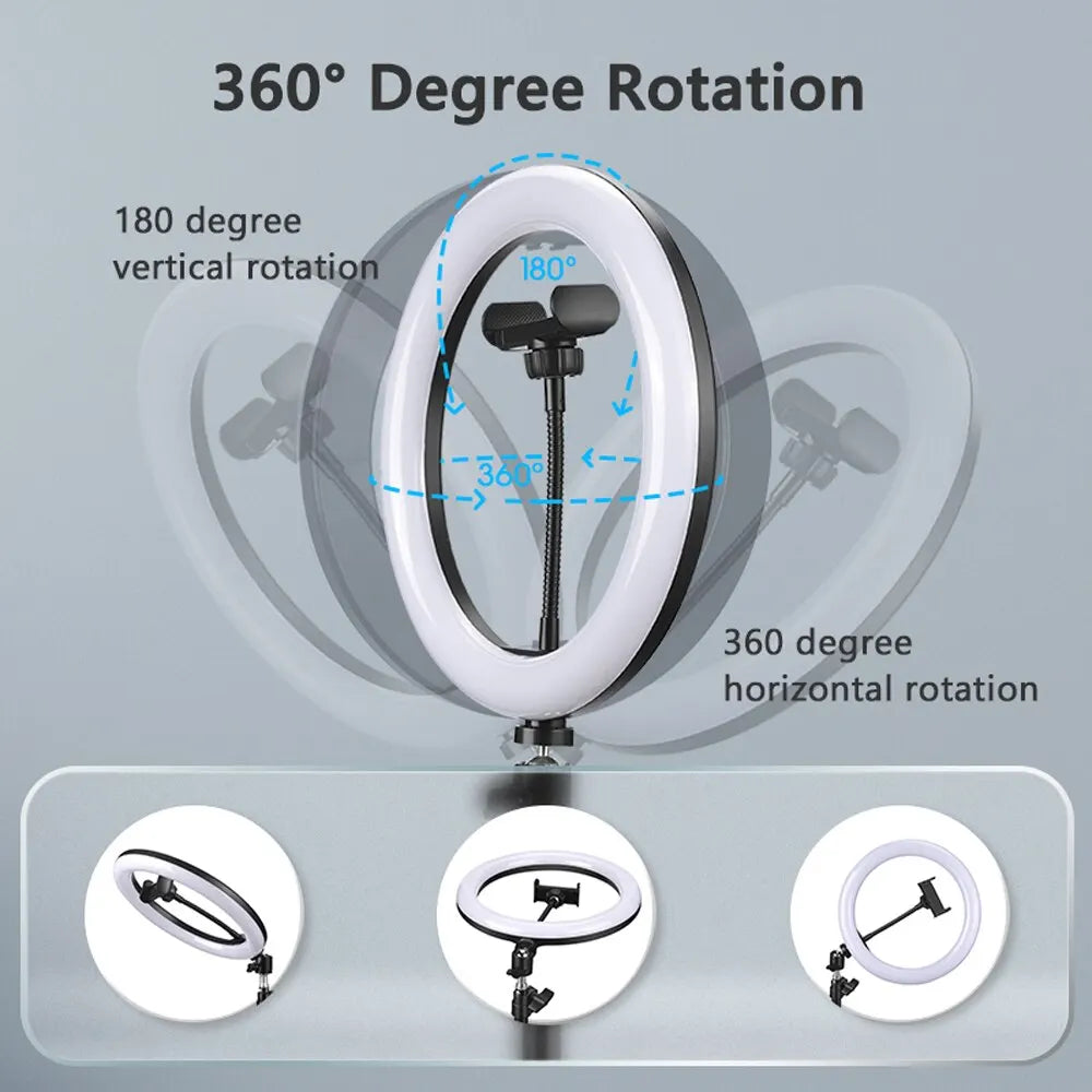 10inch Selfie Ring Light, Led Ring Lamp Ringlight for photography Video Recording Live Broadcast Selfie Led Lamp