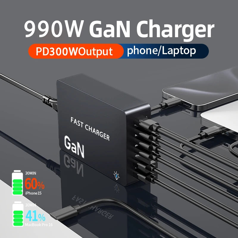 990W Multi Port Quick Charger