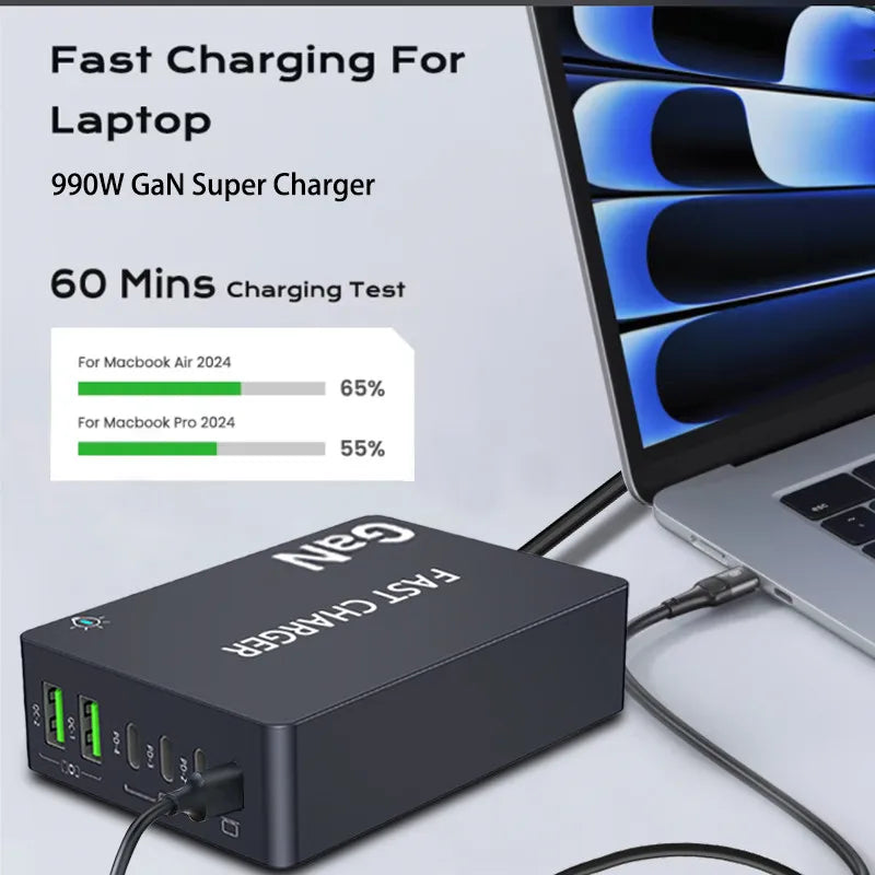 990W Multi Port Quick Charger