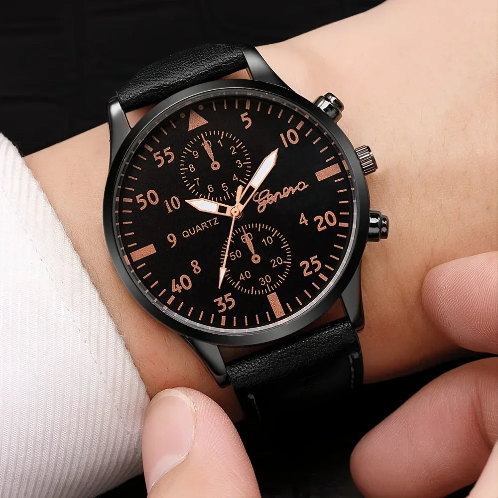 luxury Men's Watches Set Man Business Quartz Wristwatch