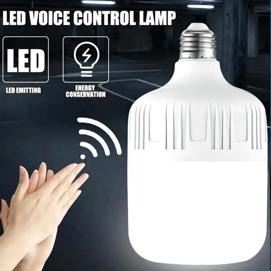 Sound Sensor LED Bulb Voice Light Control Lamp E27 AC220V Cold White 6500K