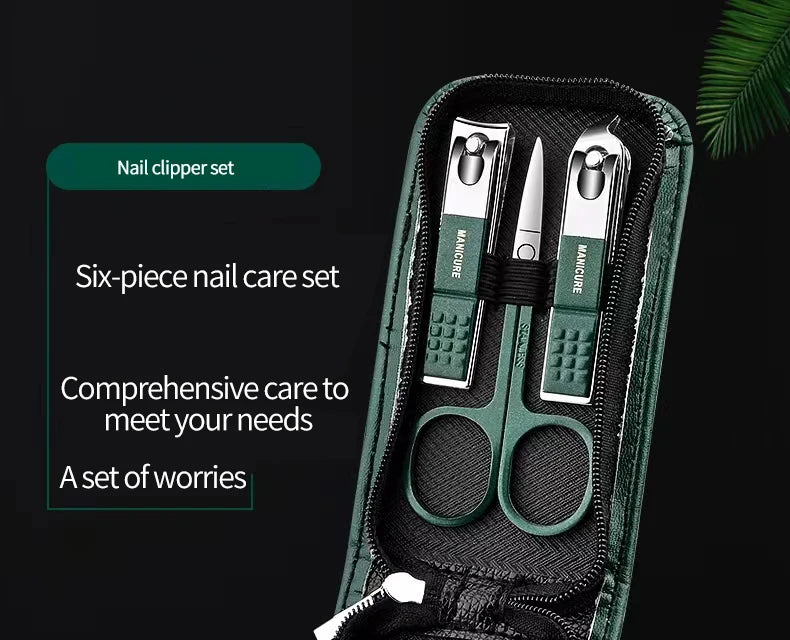 Nail Scissors Set High End Mens And Womens Special Nail Clippers Manicure Beauty Tools 6 Piece Portable
