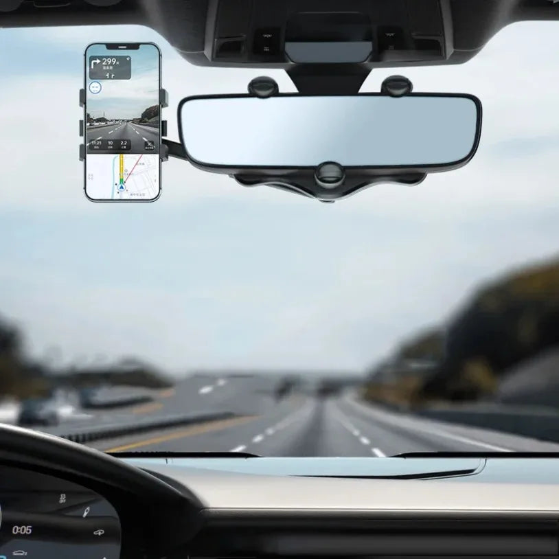360 Rotation Car Rearview Mirror Phone Holder Mount