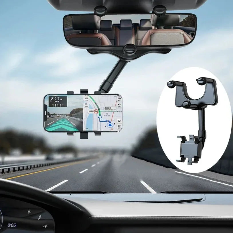 360 Rotation Car Rearview Mirror Phone Holder Mount