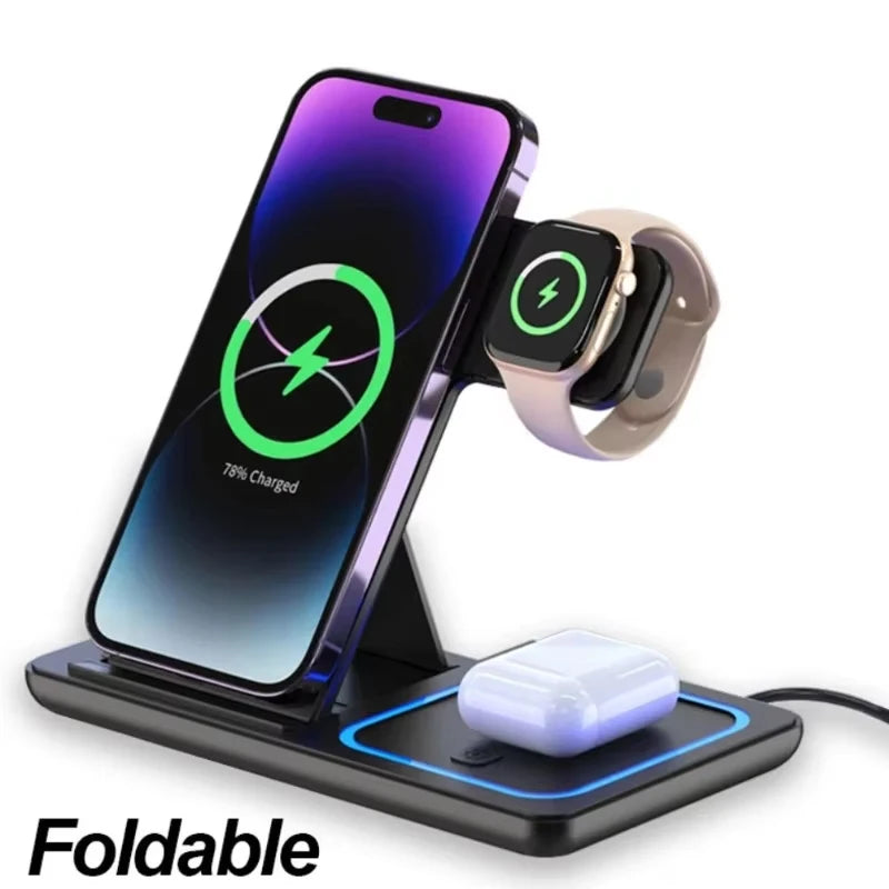 3 in 1 Foldable Wireless Charging Station