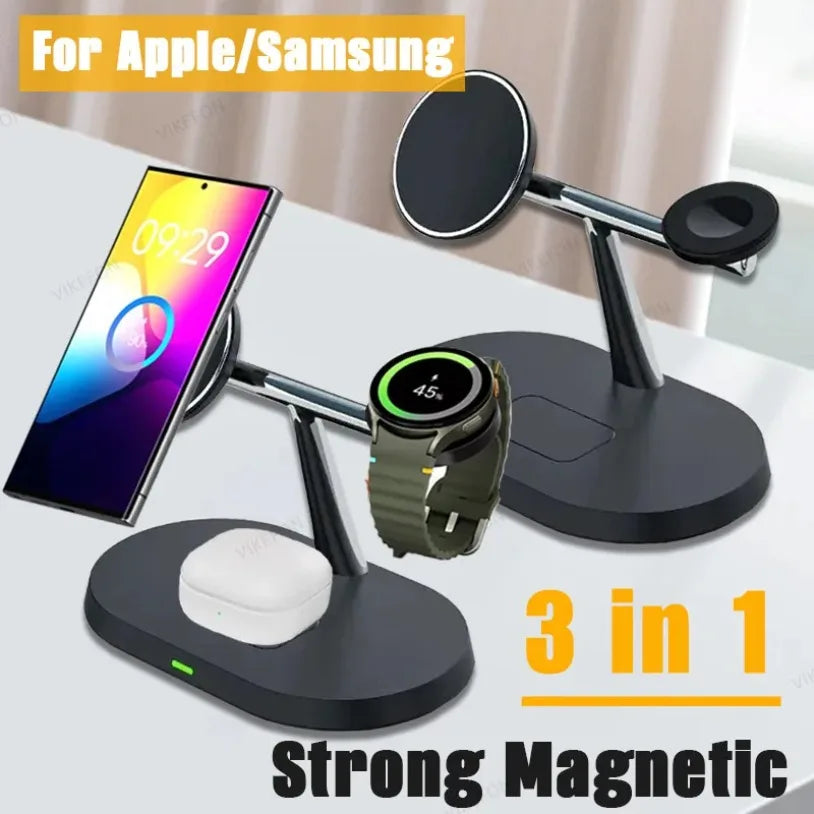 3 IN 1 Magnetic Phone Wireless Charging Station