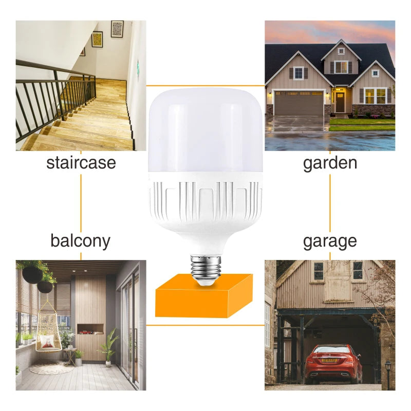 Sound Sensor LED Bulb Voice Light Control Lamp E27 AC220V Cold White 6500K