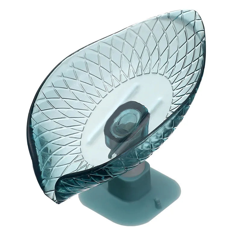 1pcs self Draining Soap Holder Leaf Shape