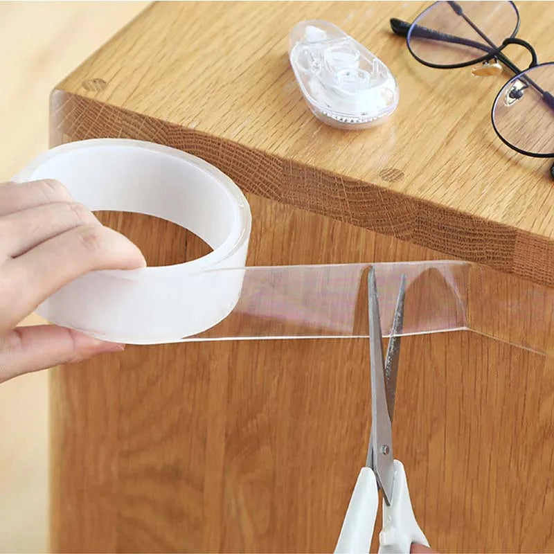 1M/2M/3/5M Nano Tape Double Sided Tape Transparent NoTrace Reusable Waterproof Adhesive Tape Cleanable Home gekkotape