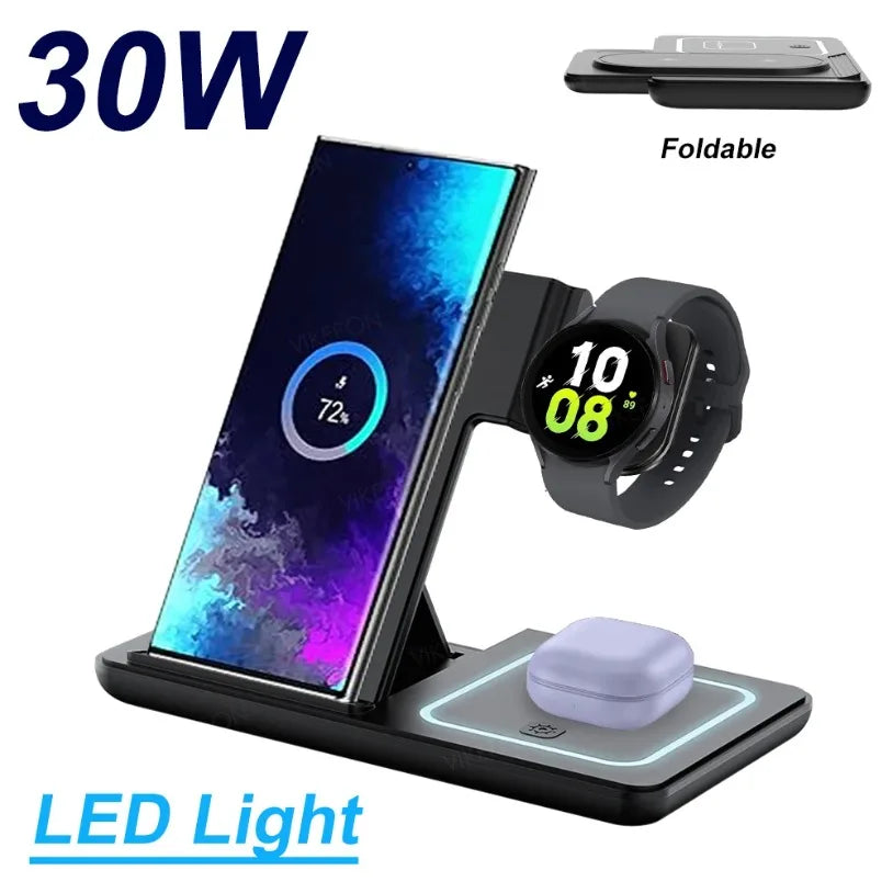 3 in 1 Foldable Wireless Charger Stand