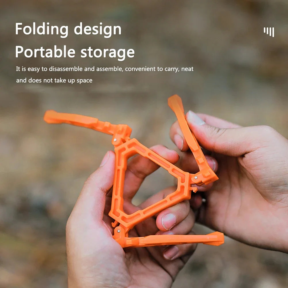 Gas Canister Stand Foldable Outdoor Gas Tank Bracket Camping Stove Bottle Stand Universal Tripod Folding Canister Stand