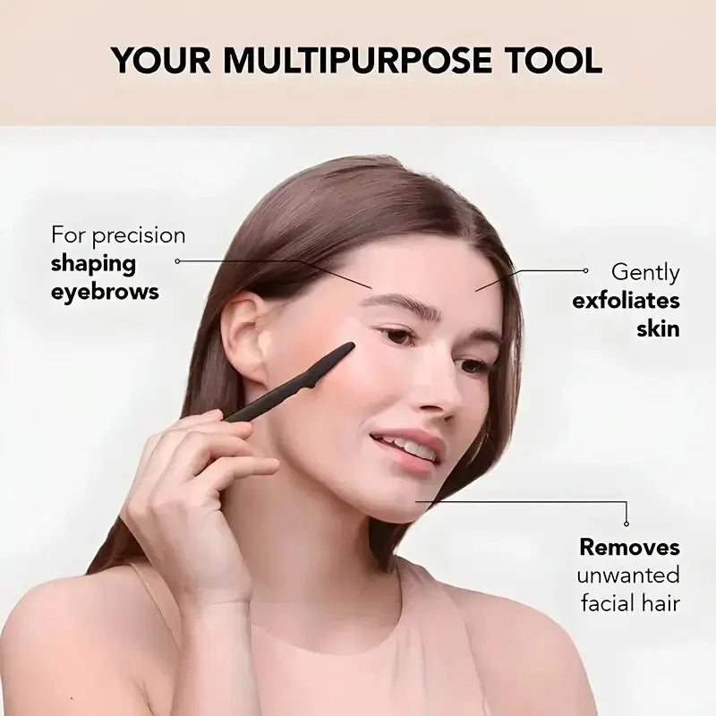 3pcs Eyebrow Razors Multipurpose ExfoliatingTool Face Razor And Eyebrow Shaper For Women Man With Precision Cover