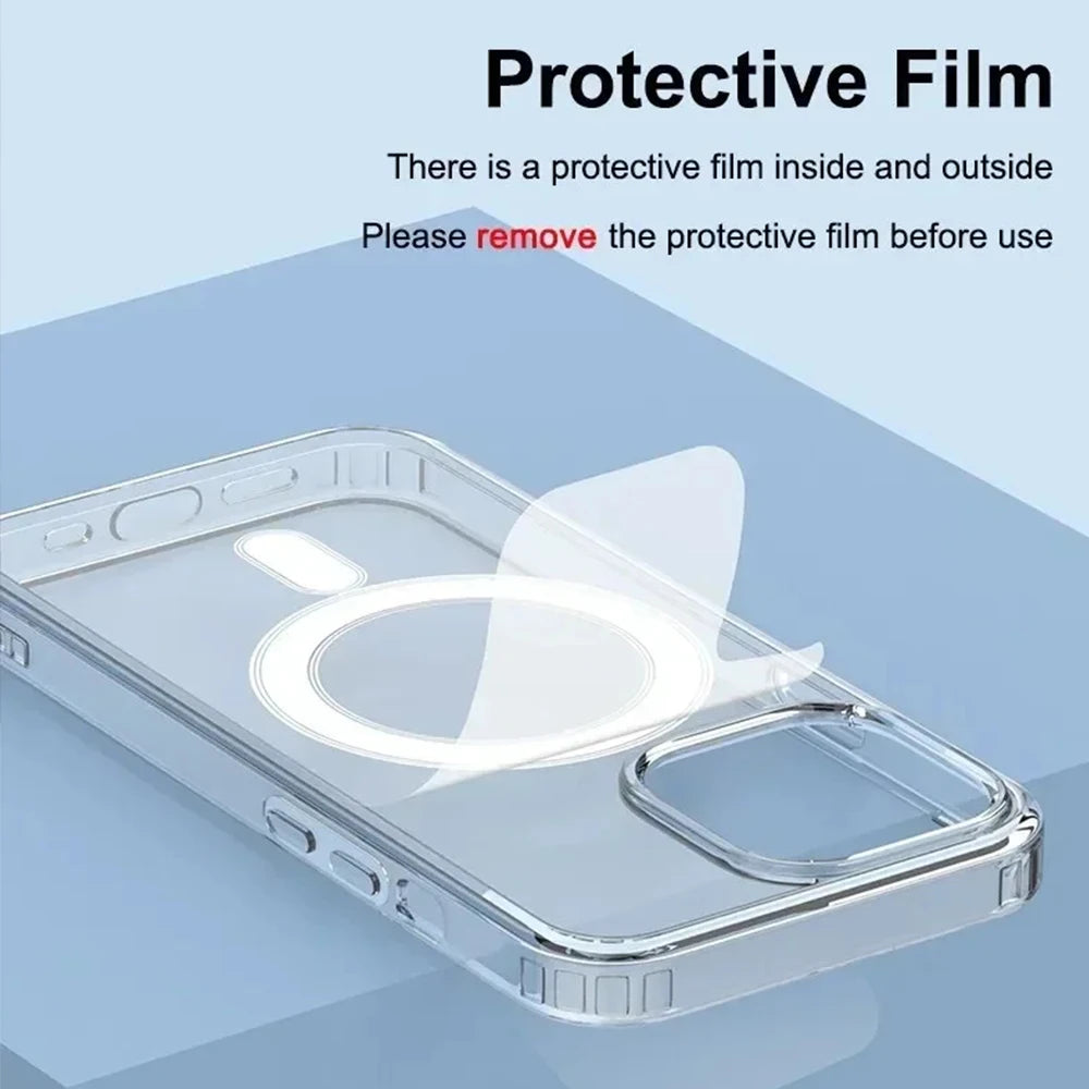 Original Magnetic Case for iPhone 15 14 13 12 Mini 11 Pro Max