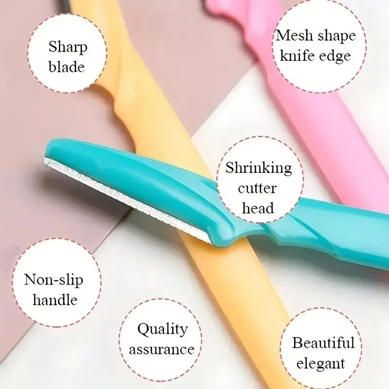 3pcs Eyebrow Razors Multipurpose ExfoliatingTool Face Razor And Eyebrow Shaper For Women Man With Precision Cover