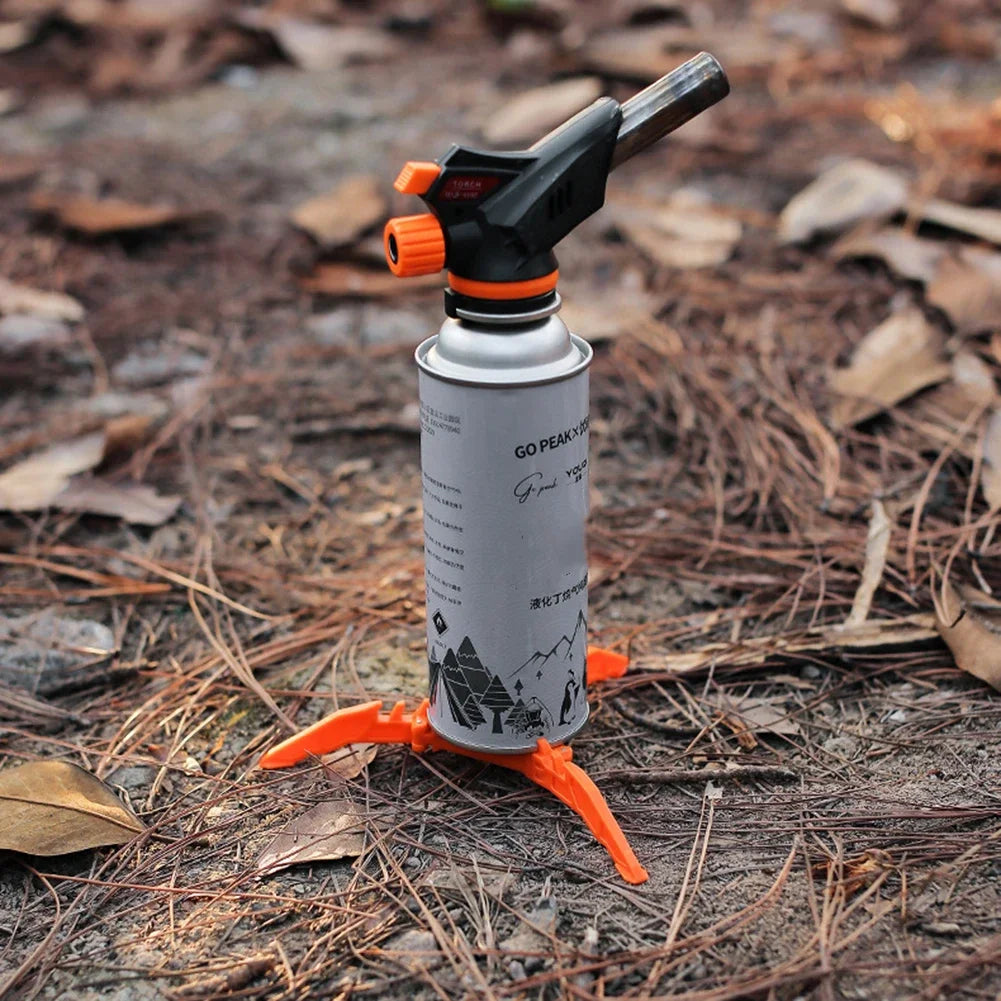 Gas Canister Stand Foldable Outdoor Gas Tank Bracket Camping Stove Bottle Stand Universal Tripod Folding Canister Stand
