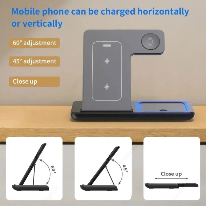 3 in 1 Foldable Wireless Charging Station