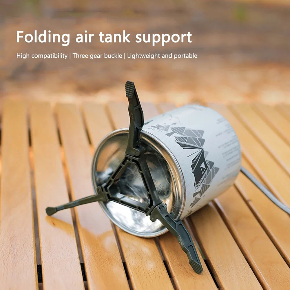 Gas Canister Stand Foldable Outdoor Gas Tank Bracket Camping Stove Bottle Stand Universal Tripod Folding Canister Stand