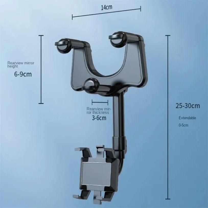 360 Rotation Car Rearview Mirror Phone Holder Mount