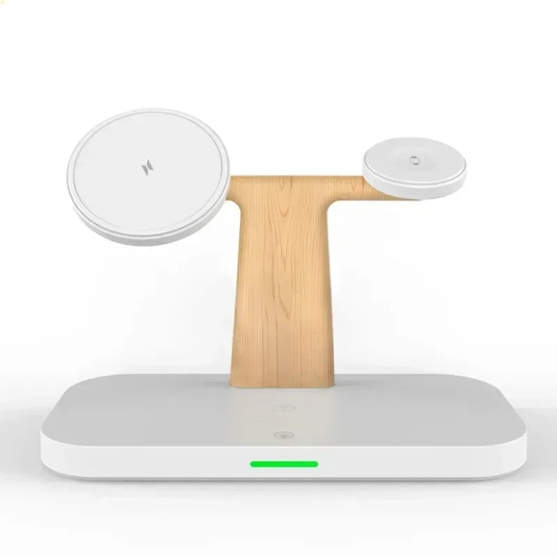 4 In 1 Magnetic Wireless Charger Stand with LED Night Light Lamp