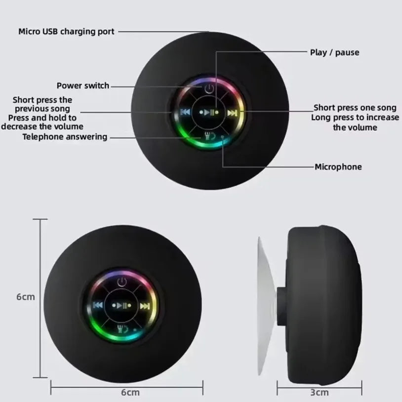 Portable Wireless Bluetooth Speaker LED Waterproof