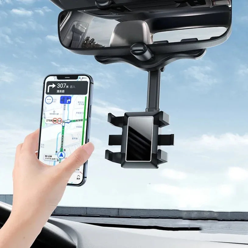 360 Rotation Car Rearview Mirror Phone Holder Mount