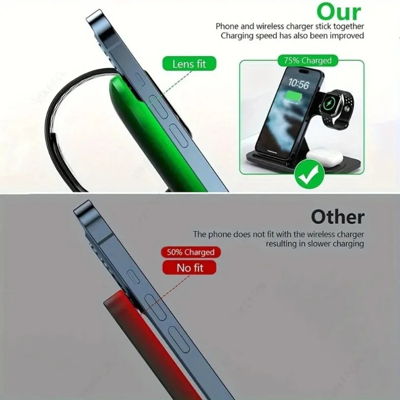3 in 1 Foldable Wireless Charging Station