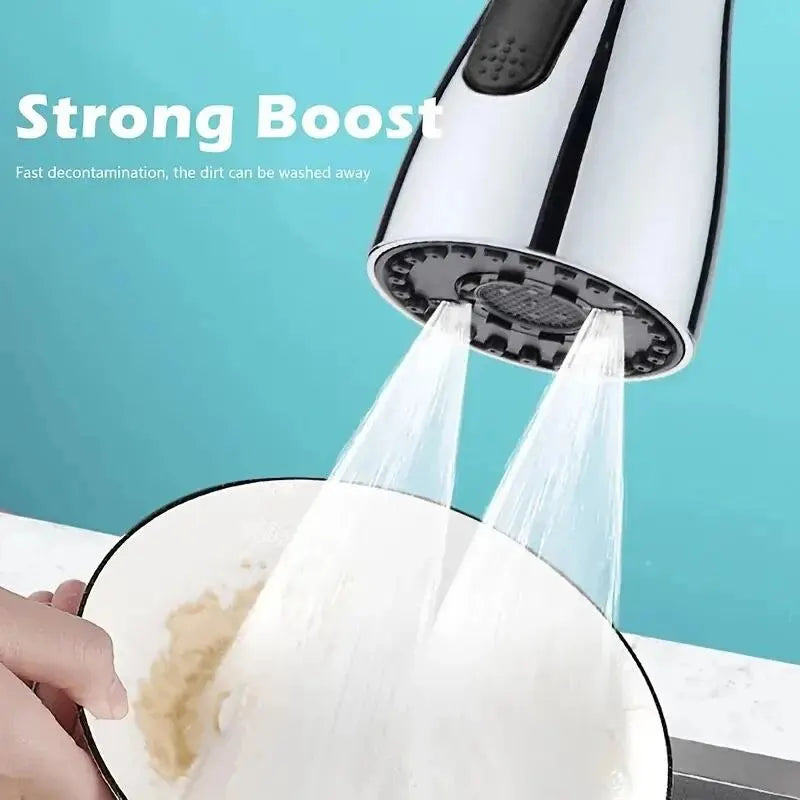 1pc Home Extended Shower Spray Filter with three modes