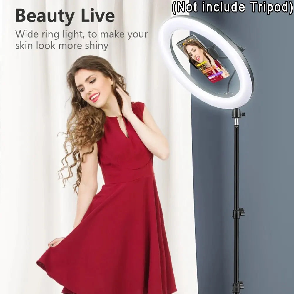 10inch Selfie Ring Light, Led Ring Lamp Ringlight for photography Video Recording Live Broadcast Selfie Led Lamp