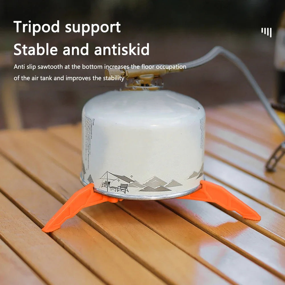Gas Canister Stand Foldable Outdoor Gas Tank Bracket Camping Stove Bottle Stand Universal Tripod Folding Canister Stand