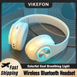 New Wireless Bluetooth Headphones with RGB Colorful Lights Headset