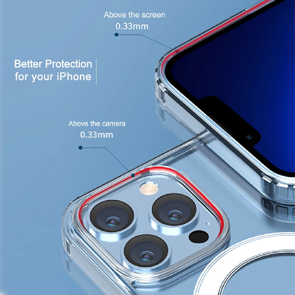 Original Magnetic Case for iPhone 15 14 13 12 Mini 11 Pro Max