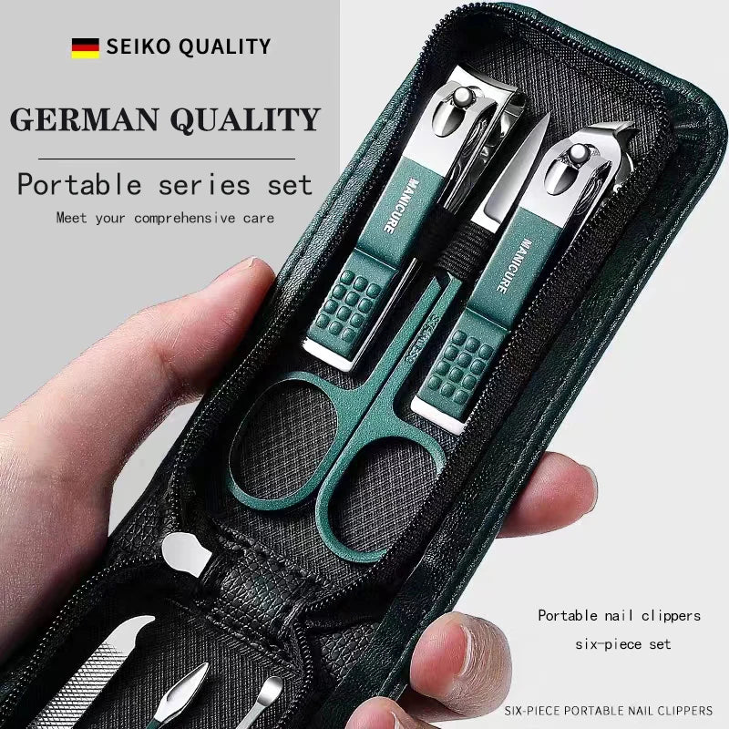 Nail Scissors Set High End Mens And Womens Special Nail Clippers Manicure Beauty Tools 6 Piece Portable