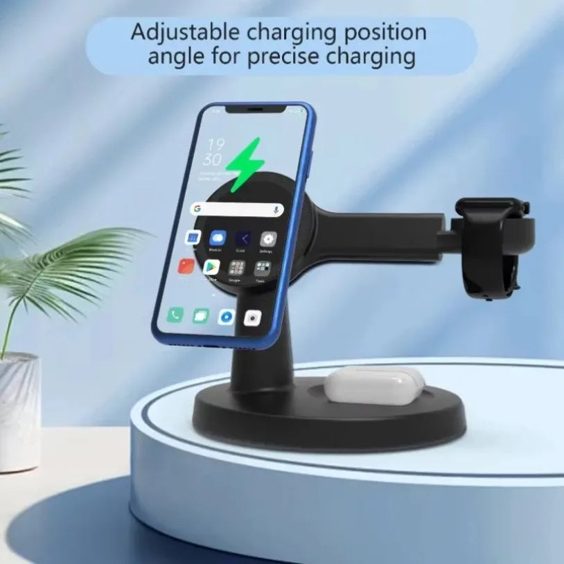 Wireless 3 In 1 Magnetic Charger Stand