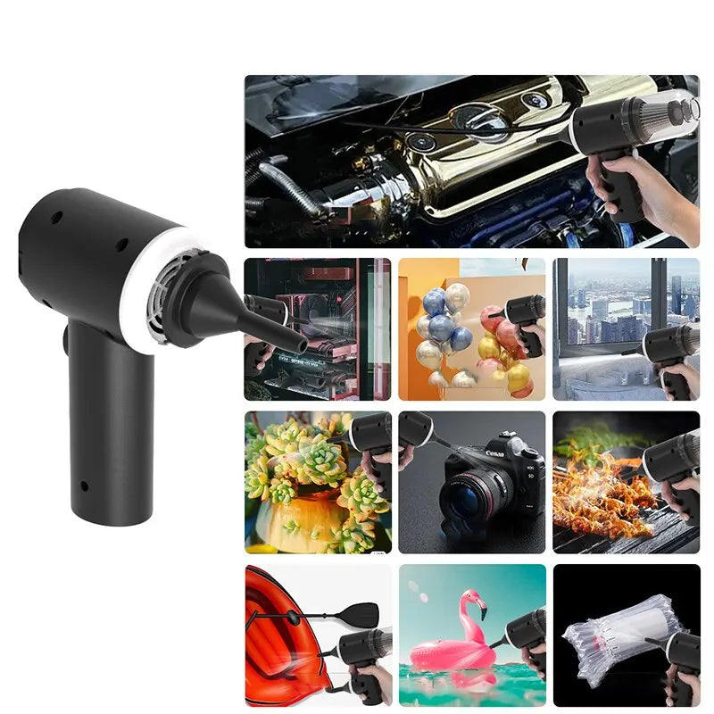 portable Wireless Car Vacuum Cleaner USB Charging 1200mAh
