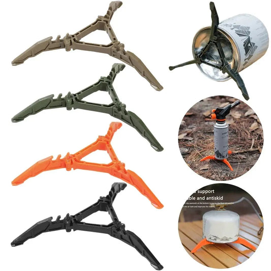 Gas Canister Stand Foldable Outdoor Gas Tank Bracket Camping Stove Bottle Stand Universal Tripod Folding Canister Stand