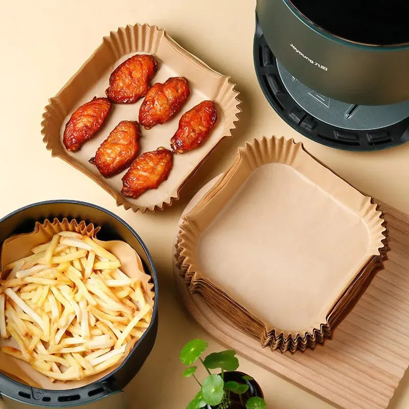 50pcs/set Air Fryer Disposable Baking Paper For Air Fryer