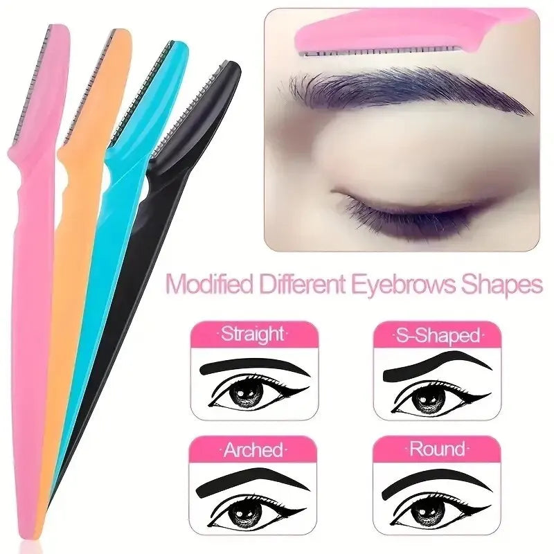 3pcs Eyebrow Razors Multipurpose ExfoliatingTool Face Razor And Eyebrow Shaper For Women Man With Precision Cover