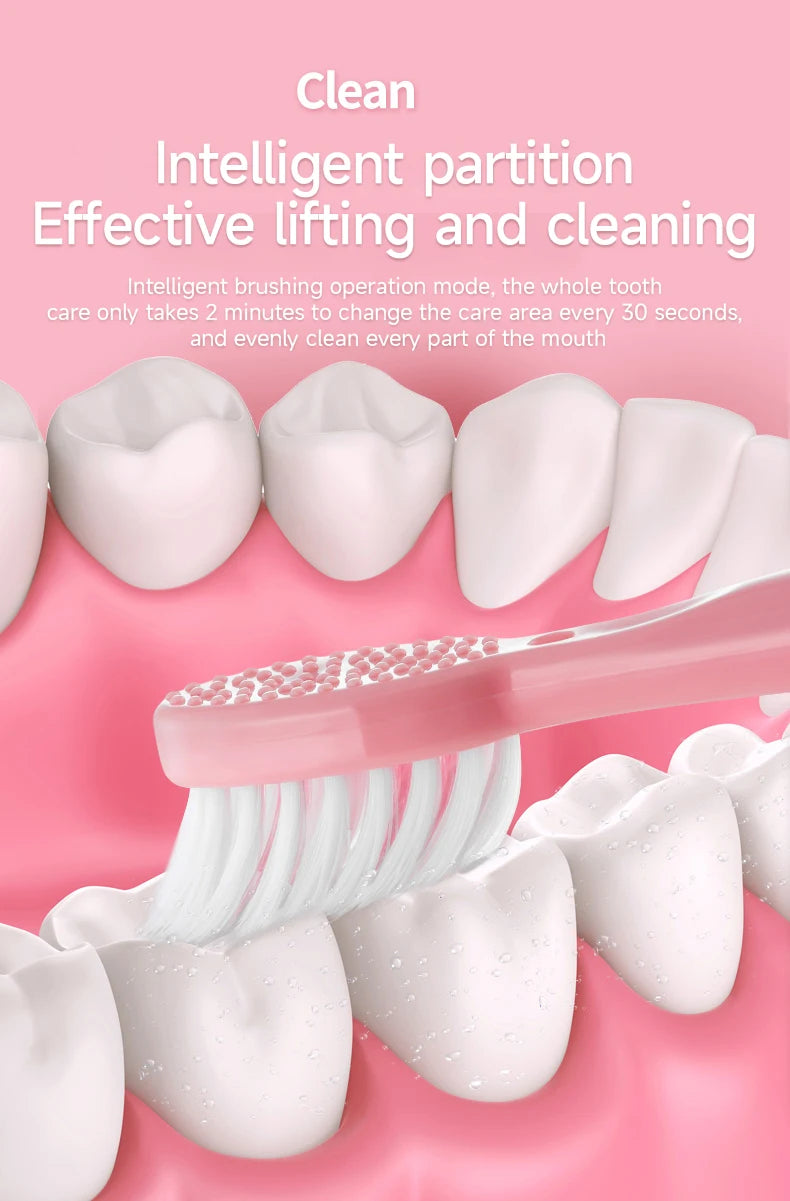 Electric Toothbrush Portable Battery Endurance IPX6 Waterproof Effective Oral Care