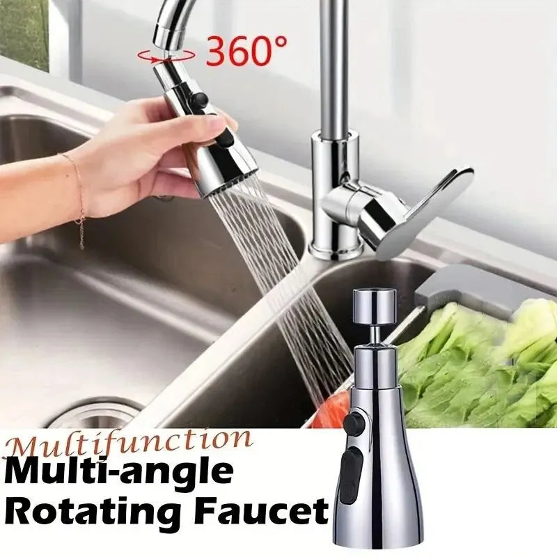 1pc Home Extended Shower Spray Filter with three modes