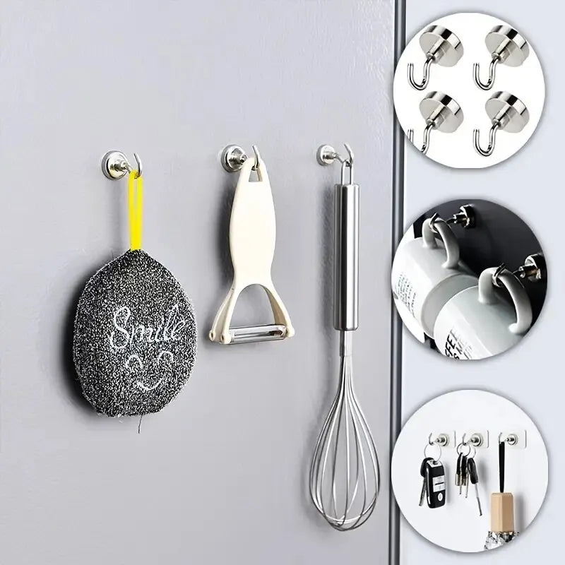 10Pcs Strong Magnetic Hooks for multipurpose storage